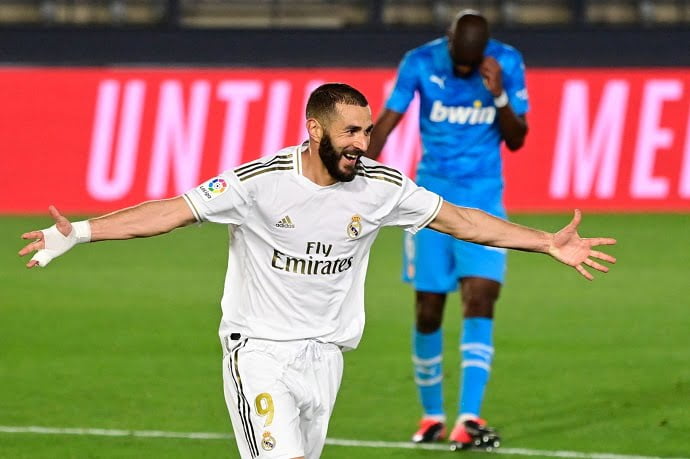 Karim Benzema breaks into the top five Real Madrid goalscorers in history.