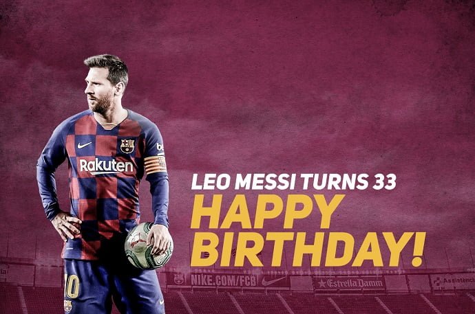 Lionel Messi celebrates his 33rd Birthday today