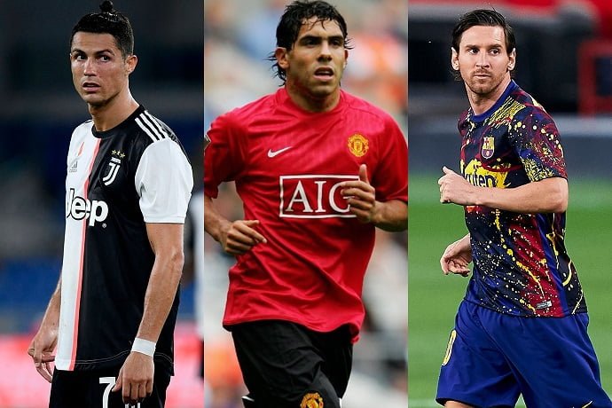 Carlos Tevez's dream XI feat. Ronaldo, Rooney and Messi