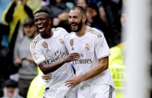 Vinicius comments on playing alongside Benzema at Real Madrid