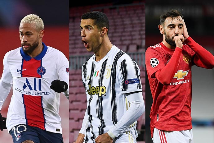 Ronaldo, Neymar, Messi and Fernandes: Champions League group stage XI