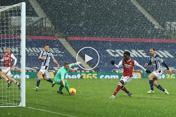 Video: Saka Goal against West Brom | West Brom 0-2 Arsenal