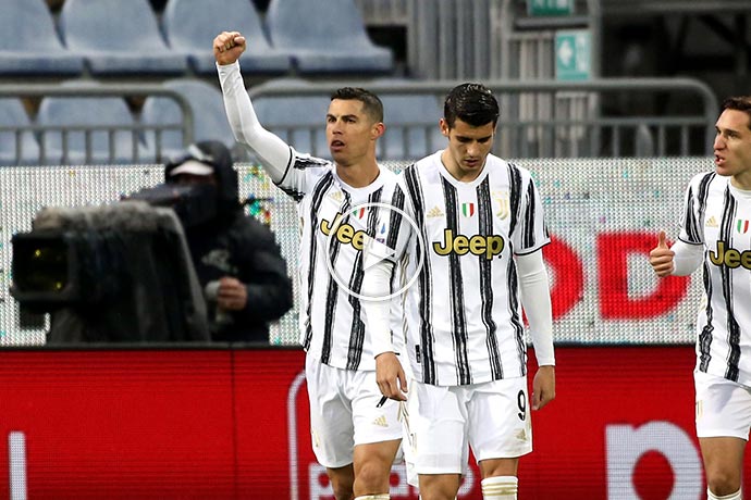 Video: Cristiano Ronaldo Amazing Penalty Goal | Cagliari 0-2 Juventus