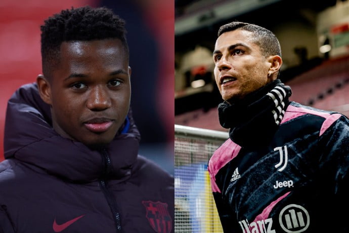 Ansu Fati receives a supportive Instagram post from Cristiano Ronaldo.