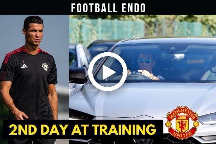 Video: Ronaldo drives his car to second training at Manchester United