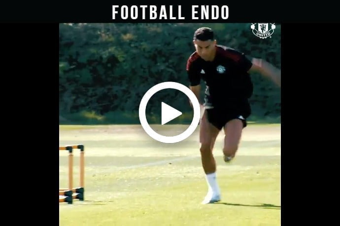 Video: Ronaldo runs like a beast during his second training at Man Utd