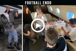 Video: Georgina Rodriguez Ronaldo and CR7 Jr and children fly by plane