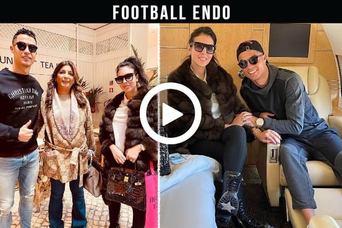 Video: Cristiano Ronaldo with Georgina arrive in Manchester after unsuccessful World Cup qualifying 2022