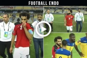 Video: Mo Salah Needed Bodyguards After He Was Mobbed By Gabon Players Asking For His Shirt