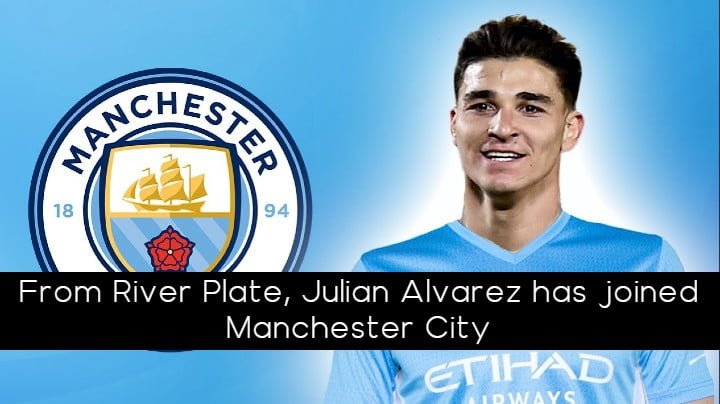 From River Plate, Julian Alvarez has joined Manchester City