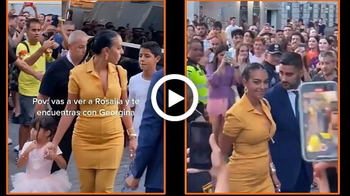 Video: Georgina Rodriguez is in Madrid to attend Rosalia's concert
