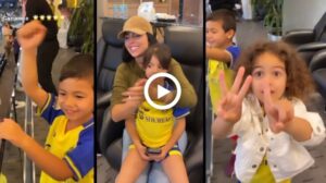 Video: Georgina with her children support Cristiano Ronaldo | Riyadh, Saudi Arabia | Al Nassr FC