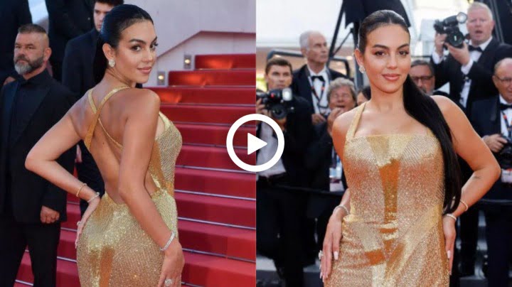 Georgina Rodriguez looks stunning on the red carpet in Cannes.