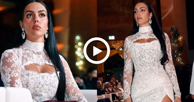 Video: Georgina Rodriguez Steals The Show In Lace Mini Dress At The Glitzy Globe Soccer Awards in Dubai