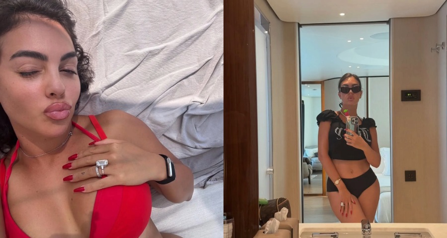 Georgina Rodríguez shows off diamonds and downtime with Cristiano Ronaldo in sun-soaked holiday snaps