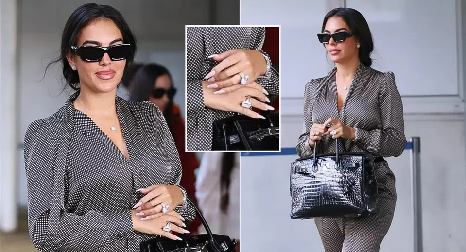 Complementing the diamonds, Georgina Rodríguez opted for the Birkin, a long-standing emblem of exclusivity and artisan craftsmanship. 