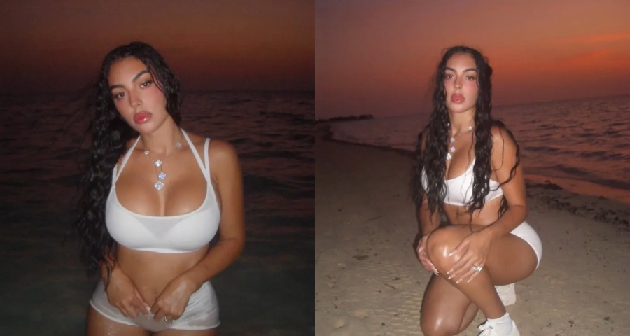 Georgina Rodríguez Stuns Fans With Glam Beach Look on Instagram