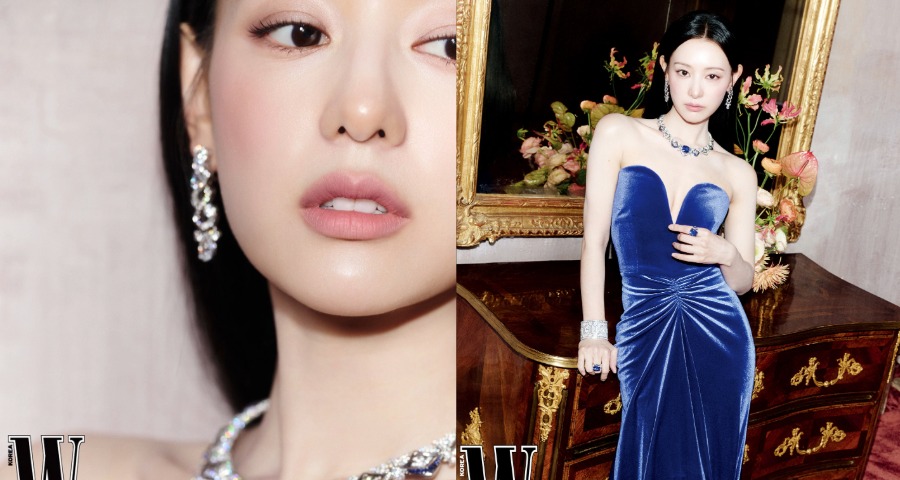 Kim Ji won Captures Milan’s Quiet Night and Radiant Light in W Korea Editorial